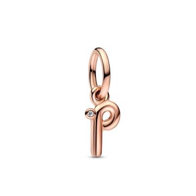 Pandora Letter P Script Alphabet Dangle Charm - Pink