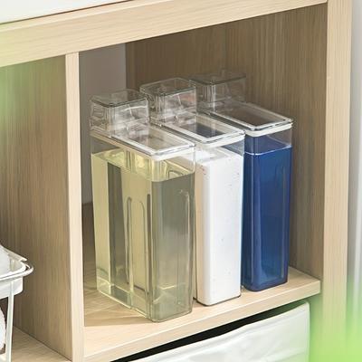 Clear Laundry Detergent Dispenser, Large Capacity Laundry Soap Container For Liquid Detergent And Fabric Softener - Farmhouse Jar Laundry Room Organizer