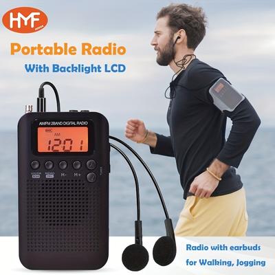 Pocket Portable Fm/am 2 Band Digital Radio With Loundspeaker (3.5 Mm Headphone Jack )(black)
