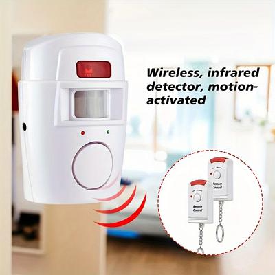 1 Set Smart Home Security Pir Alert Infrared Sensor Alarm System Anti-theft Human Motion Detector 105db Siren With 2pcs Remote Controller