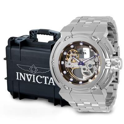 Invicta Coalition Forces Automatic Men's Watch Bundle - 46mm Steel with Invicta 8-Slot Dive Impact Watch Case Black (B-31025-DC8BLK)