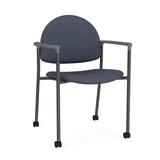 Lesro Chat Waiting Reception Guest Chair w/ Casters Vinyl in Blue | Wayfair CX1131.SCH.CFL.F04-01CUPLNY