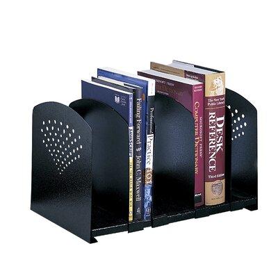 Safco Products Company Five-Section Adjustable Book Rack Metal in Black | 10 H x 17.63 W x 9.63 D in | Wayfair SAF3116BL
