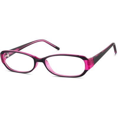 Zenni Women's Rectangle Prescription Glasses Purple Plastic Full Rim Frame