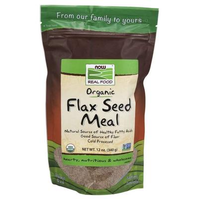 NOW Snacks - NOW Real Food - Organic Flax Seed Meal - 22 oz (624