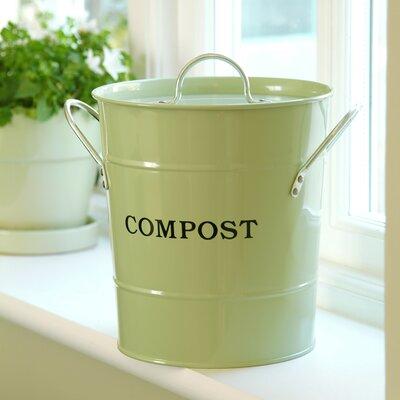 Exaco 1 Gal. Kitchen Composter Plastic/Metal in Green, Size 9.75 H x 10.0 W x 7.5 D in | Wayfair CPBG01