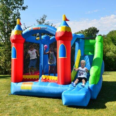 Bounceland 12' x 13' Bounce House w/ Slide and Air Blower in Blue/Green/Red | Wayfair 5964