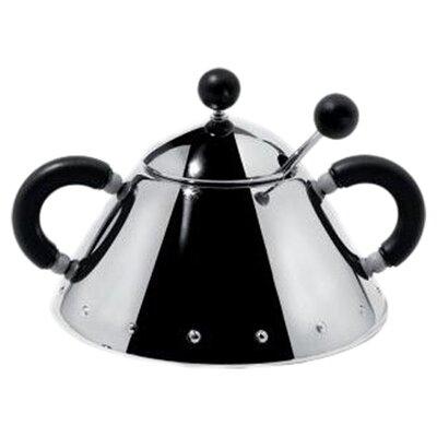 Alessi Sugar Bowl w/ Spoon Stainless Steel in Black | Wayfair 9097 B