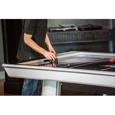 Atomic Avenger 96  Air Hockey Table w  Digital Scoreboard Plastic in Brown White | 32 H x 96 W x 50 D in | Wayfair G04864W