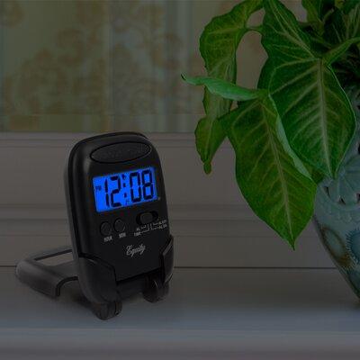 La Crosse Technology Equity Travel Fold-up Alarm Clock Plastic/Acrylic in Black | 4 H x 3.85 W x 2.5 D in | Wayfair 31302