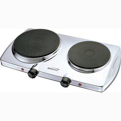 Brentwood Appliances Electric Double Hotplate | 3.7 H x 11.8 W x 19.6 D in | Wayfair TS372