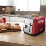 KitchenAid® 2-Slice Toaster w/ Manual Lift Lever Steel in Red | 7.5 H x 7.68 W x 11.43 D in | Wayfair KMT2115ER