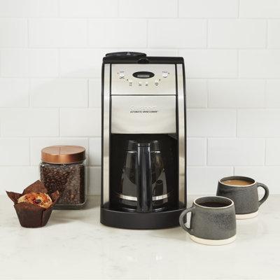 Cuisinart Grind & Brew 12 Cup Automatic Coffeemaker, Metal in Black/Brown/Gray, Size 15.16 H x 7.48 W x 11.2 D in | Wayfair DGB-550BKP1