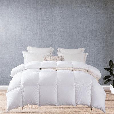 Highland Feather Marseille Winter 625 Fill Power Duck Down 500TC Comforter Duck Down in White | 88 H x 64 W x 2 D in | Wayfair B12-133-T30
