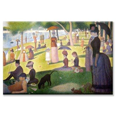 Buyenlarge Sunday Afternoon on the Island of La Grand Jatte Painting Print on Wrapped Canvas in Brown/Yellow | 20 H x 30 W x 1.5 D in | Wayfair