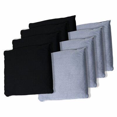Trademark Games Cornhole Bags Plastic in Gray/Black | 1 H x 5.5 W x 5.1 D in | Wayfair 80-BGBLK-GRY-8