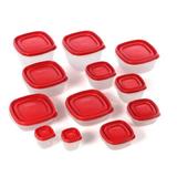 Rubbermaid 12 Container Food Storage Set Plastic in Red | 8 H x 14.5 W x 7.5 D in | Wayfair 1779217