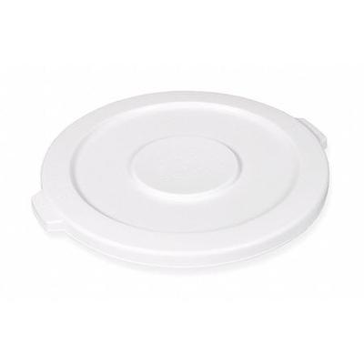 RUBBERMAID COMMERCIAL FG264560WHT 44 gal Flat Trash Can Lid, 24 1/2 in W/Dia,