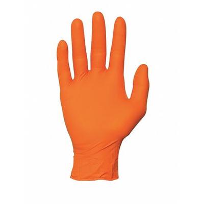 ANSELL N485 High Visibility Exam Gloves, Nitrile, Powder Free, Orange, 2XL, 100