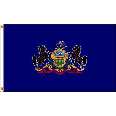 NYLGLO 14670 Pennsylvania Flag,4x6 Ft,Nylon