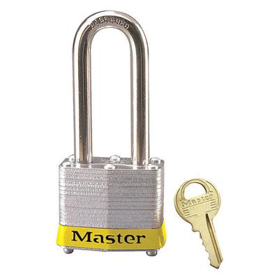 MASTER LOCK 3LHYLW Lockout Padlock,KD,Yellow,1-1/4"H