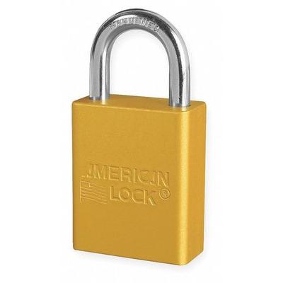 AMERICAN LOCK A1105YLW Lockout Padlock,KD,Yellow,1-7/8"H