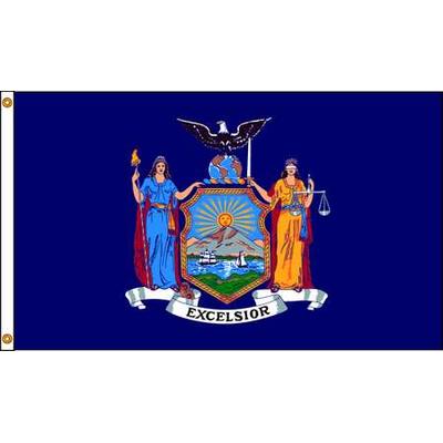 NYLGLO 143870 New York Flag,4x6 Ft,Nylon