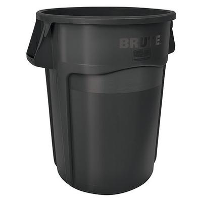 RUBBERMAID COMMERCIAL FG264360BLA BRUTE Trash Can, Round, 44 gal Capacity, 24