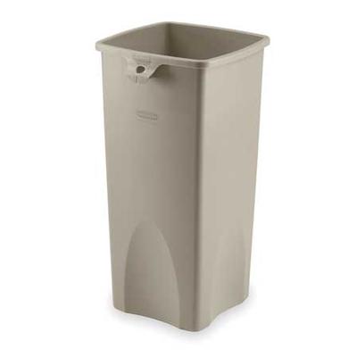 RUBBERMAID COMMERCIAL FG356988BEIG 23 gal Square Trash Can, Beige, 15 1/2 in