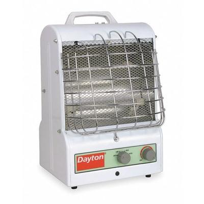 DAYTON 3VU31 Portable Electric Jobsite & Garage Heater, 1500W/900W/600W, 120V AC