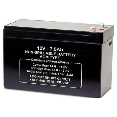 ZORO SELECT 5EFG8 Battery,Sealed Lead Acid,7.5Ah,Faston