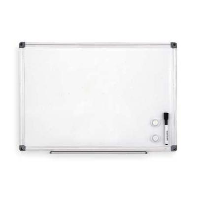 ZORO SELECT 1NUP1 16"x23" Magnetic Steel Whiteboard, Aluminum Frame