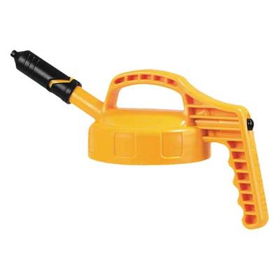 OIL SAFE 100409 Mini Spout Lid,w/0.27 In Outlet,Yellow