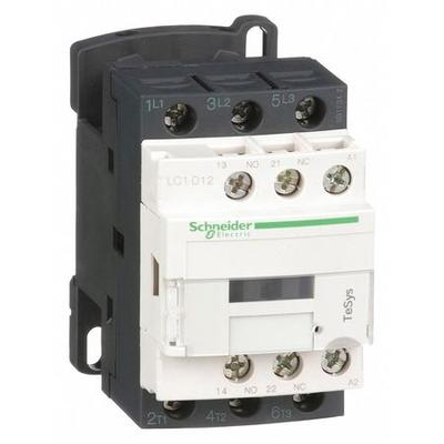 SCHNEIDER ELECTRIC LC1D12G7 IEC Magnetic Contactor, 3 Poles, 120 V AC, 12 A,