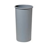 RUBBERMAID COMMERCIAL FG354600GRAY 22 gal Round Trash Can, Gray, 15 3/4 in Dia,