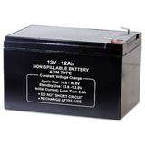ZORO SELECT 2UKH3 Battery, Sealed Lead Acid, 12V, 12Ah, Faston, Voltage: 12
