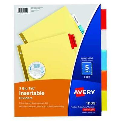 AVERY 7278211109 Avery® Big Tab™ Insertable Dividers 11109, Buff Paper, 5