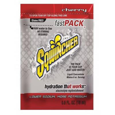 SQWINCHER 159015301 Sports Drink Liquid Concentrate 0.6 oz., Cherry, Pk50