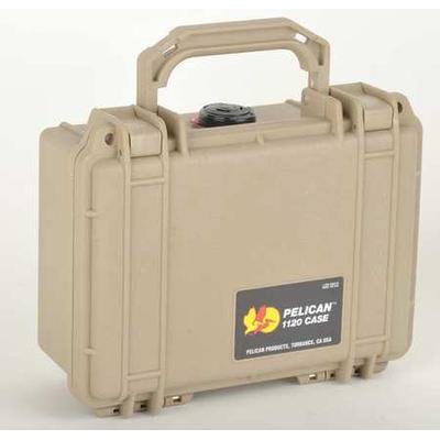PELICAN 1120-000-190 Desert Tan Protective Case, 8.41"L x 6.76"W x 3.87"D