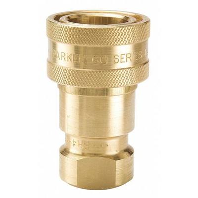 PARKER BH2-60 Hydraulic Quick Connect Hose Coupling, Brass Body, Sleeve Lock,