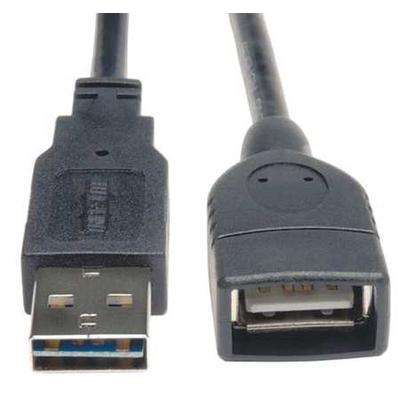 TRIPP LITE UR024-010 Reversible USB Extension Cable,Blck,10ft