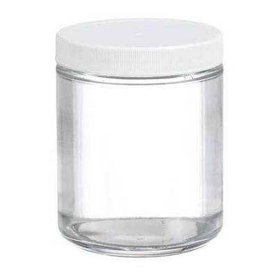 WHEATON W216905 Glass Jar,8 oz,PK12