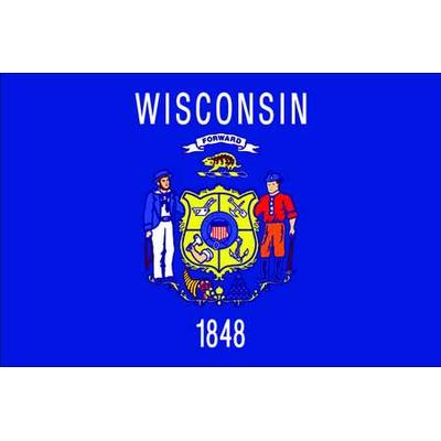 NYLGLO 145960 Wisconsin State Flag,3x5 Ft