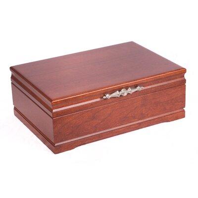 American Chest Sophistication Jewelry Box Wood Fabric in Brown | 5 H x 13 W x 9 D in | Wayfair J00C
