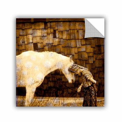 ArtWall Horse Whisperer by Elena Ray Removable Wall Decal Canvas/Fabric in Brown, Size 24.0 H x 24.0 W in | Wayfair 0ray034a2424p