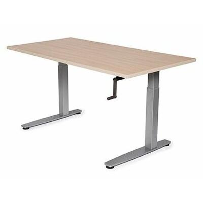 Populas Furniture Equity Height Adjustable Training Table Metal in Gray/White/Brown | 38 H x 36 W x 24 D in | Wayfair EQ 3624 UC-L3