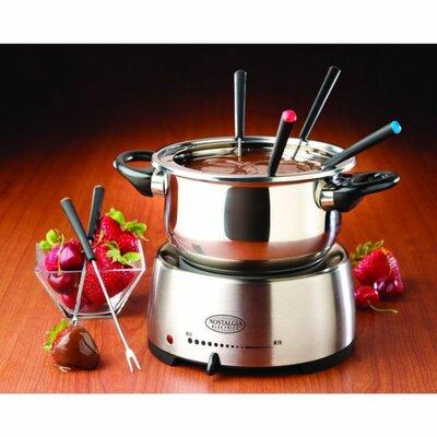 Nostalgia 6-Cup Electric Fondue Pot w/ Temperature Control, 6 Color-Coded Forks & Removable Pot - Perfect for Chocolate, Caramel | 7 H in | Wayfair