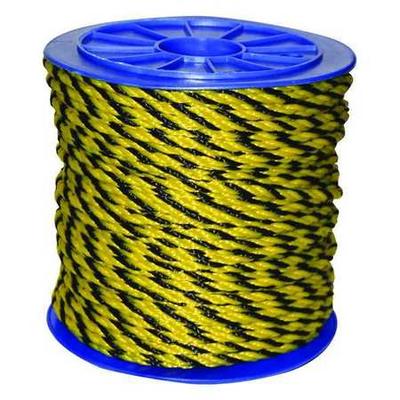 ZORO SELECT 340100-00600-115 Rope,600ft,Blk/Yllw,Polyprpylne