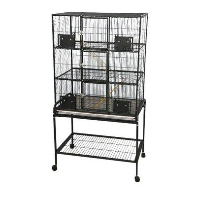 A&E Cage Co. 3 Level Small Animal Cage w/ Removable Base in Black, Size 63.0 H x 32.0 W x 21.0 D in | Wayfair 13221-SA Black