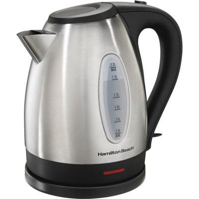 Hamilton Beach® 1.7 Liter Stainless Steel Electric Kettle Stainless Steel in Gray | 8.78 H x 6.24 W x 9.24 D in | Wayfair 40885